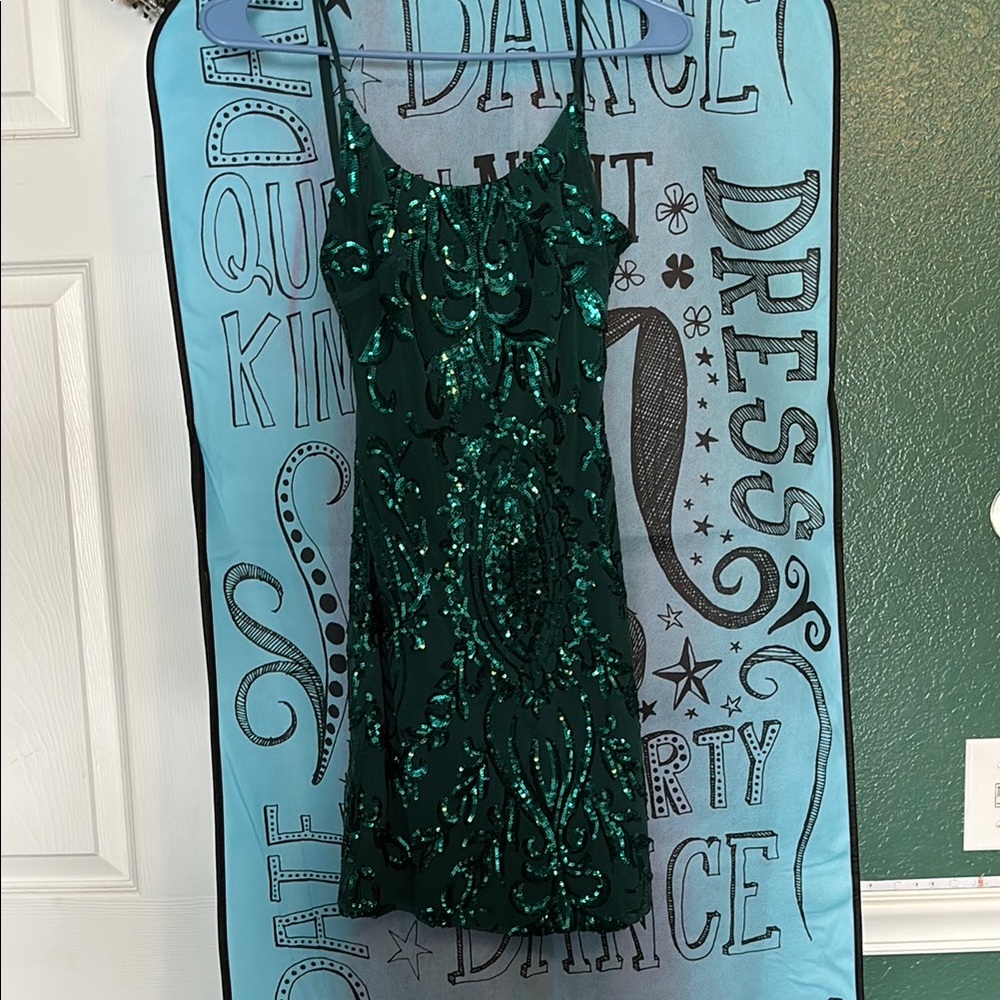 Green Sequin Dress Homecoming